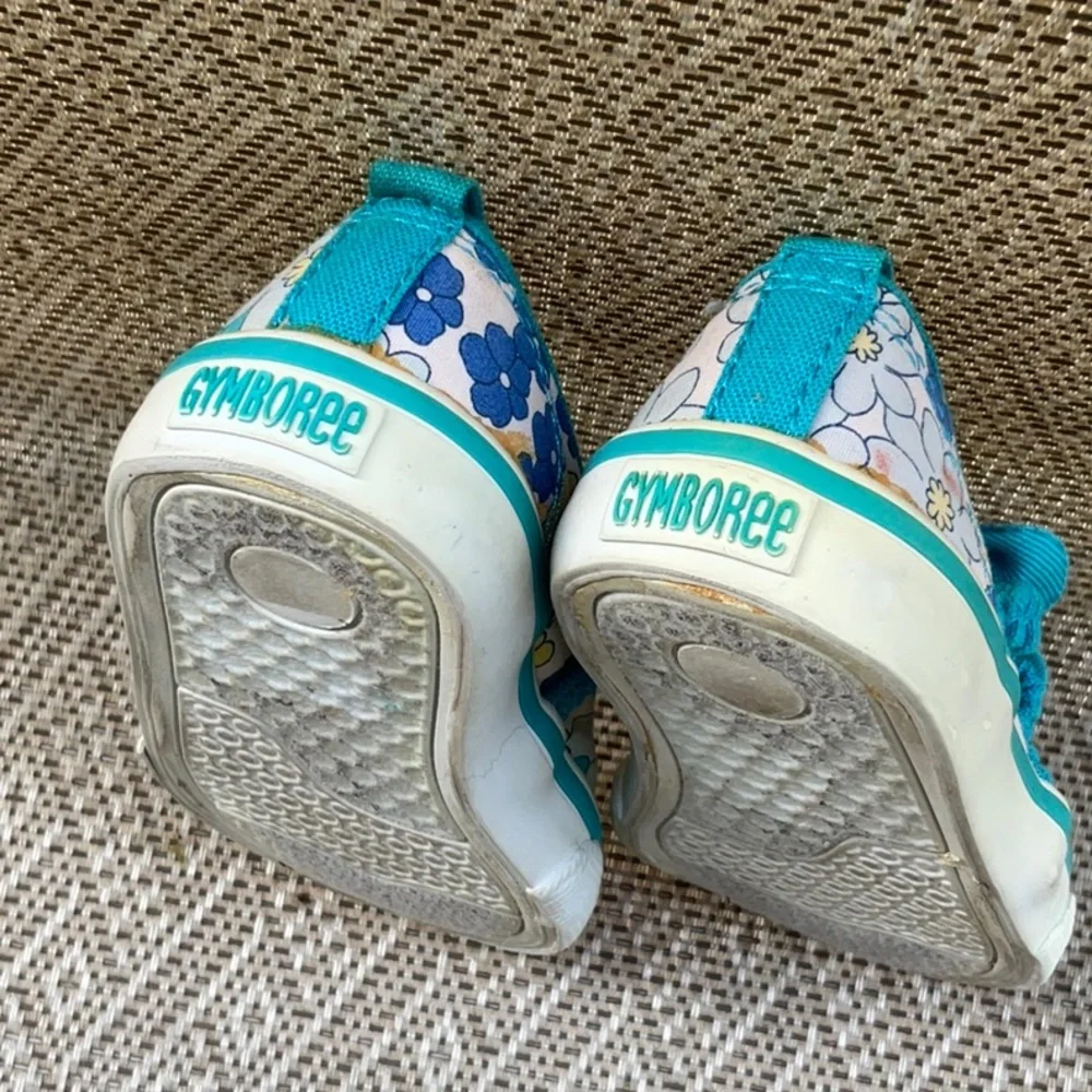 Gymboree little girl floral shoes size 4 (12- 1 8M)